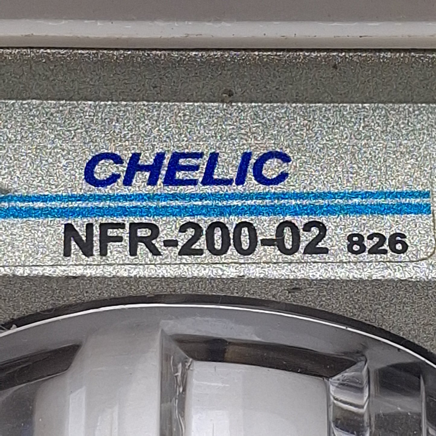 Used Chelic NFR-200-02 Filter Regulator, Rc1/4, 5µm, 50-850kPa, 950kPa Max, 15cc
