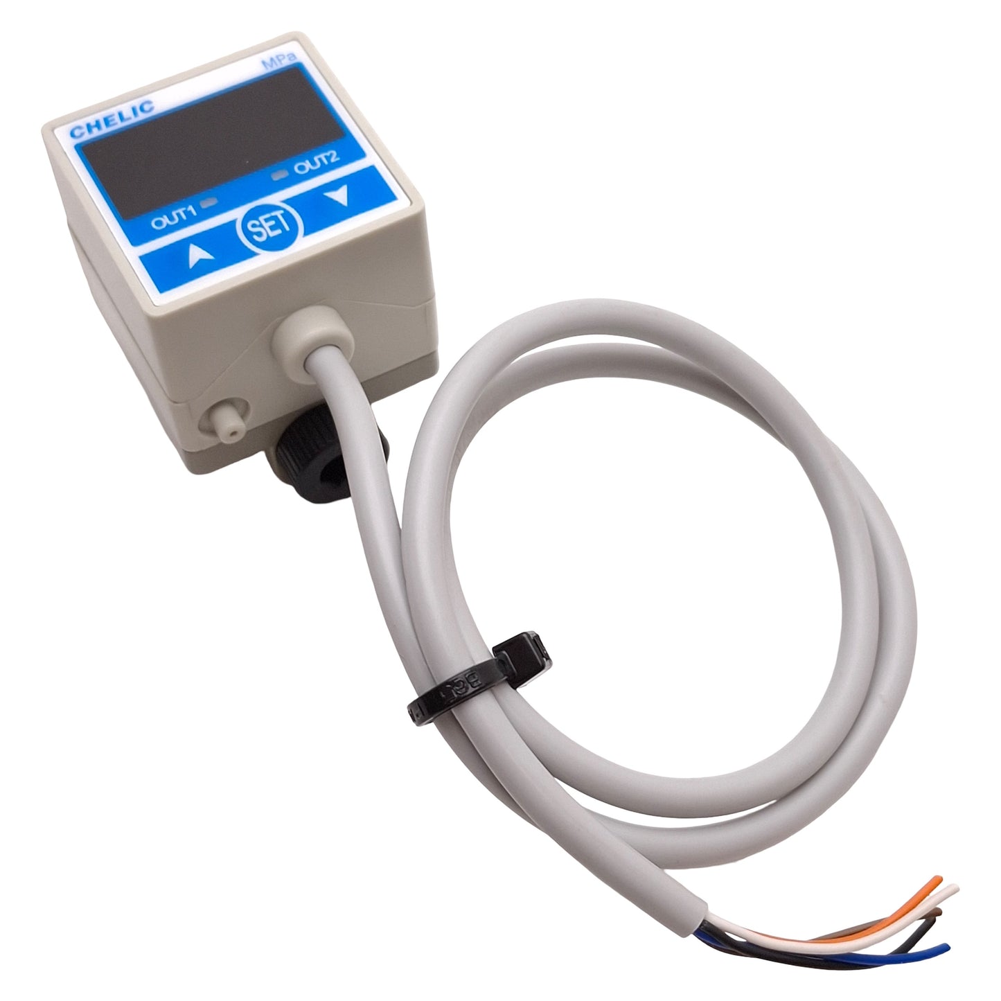 Used Chelic PSN-40-01-PT Digital Pressure Switch NPN, -0.1~1.0MPa, 1/8in PT, 12-24VDC