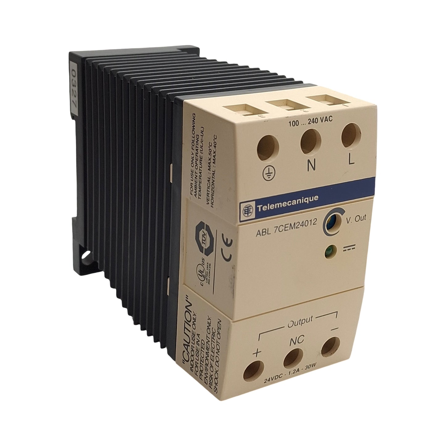 Used Schneider Electric ABL 7CEM24012 AC-DC Power Supply 100-240V AC In, 24V 1.2A Out