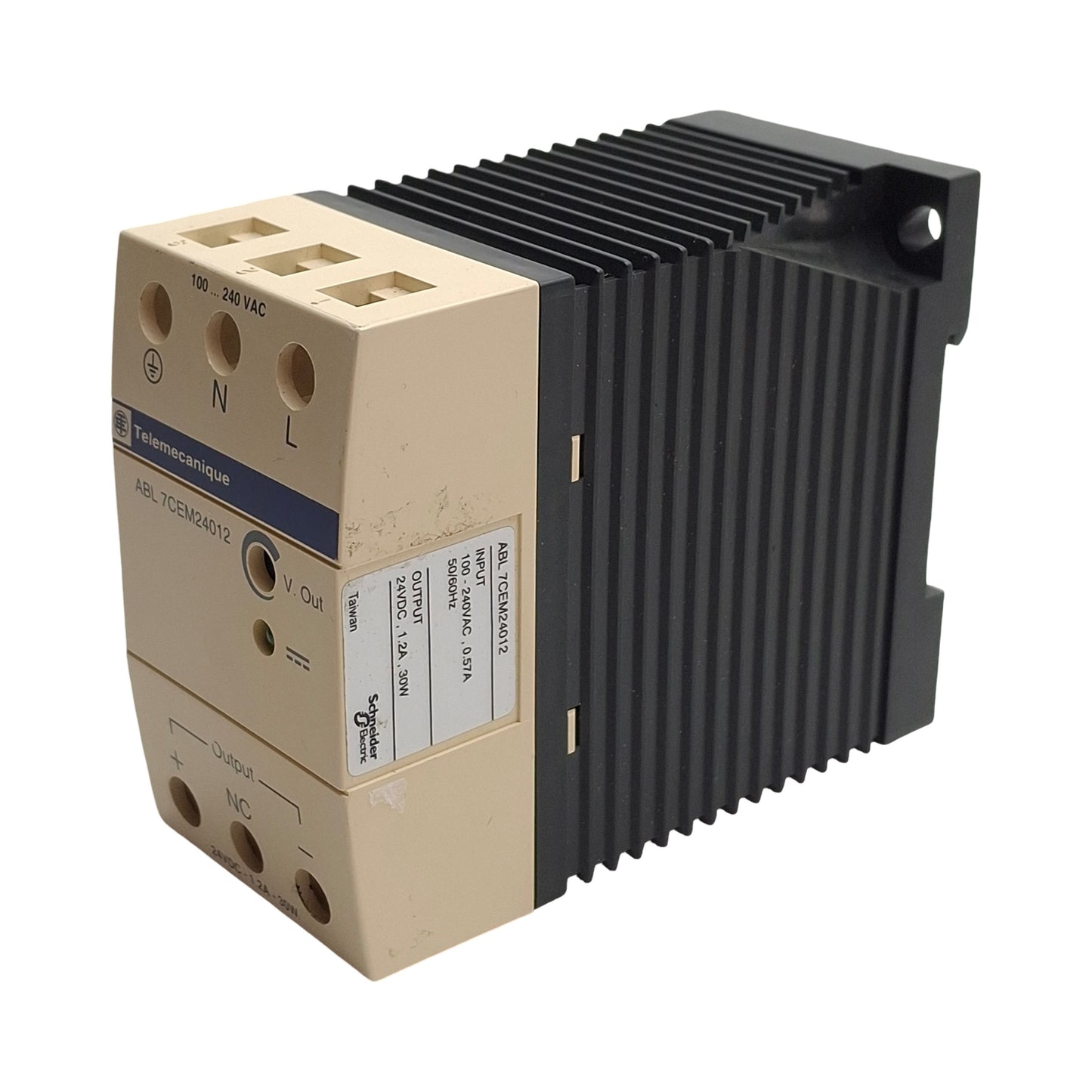 Used Schneider Electric ABL 7CEM24012 AC-DC Power Supply 100-240V AC In, 24V 1.2A Out