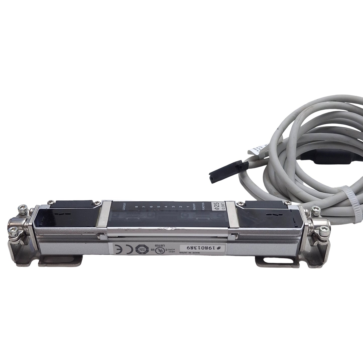 Used Keyence SL-C08H-T & SL-C08H-R Safety Light Curtain Transmitter & Receiver, ø25mm