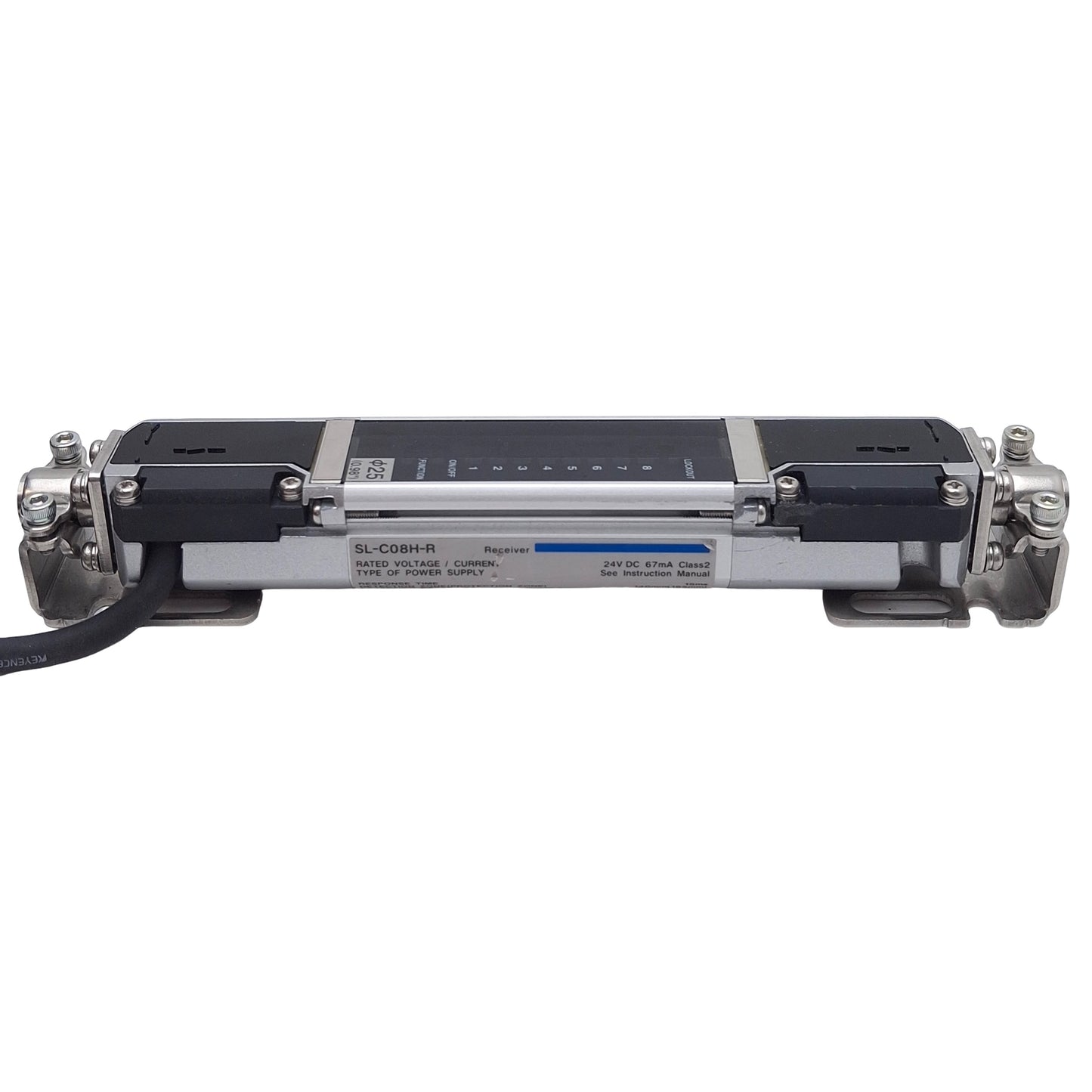 Used Keyence SL-C08H-T & SL-C08H-R Safety Light Curtain Transmitter & Receiver, ø25mm