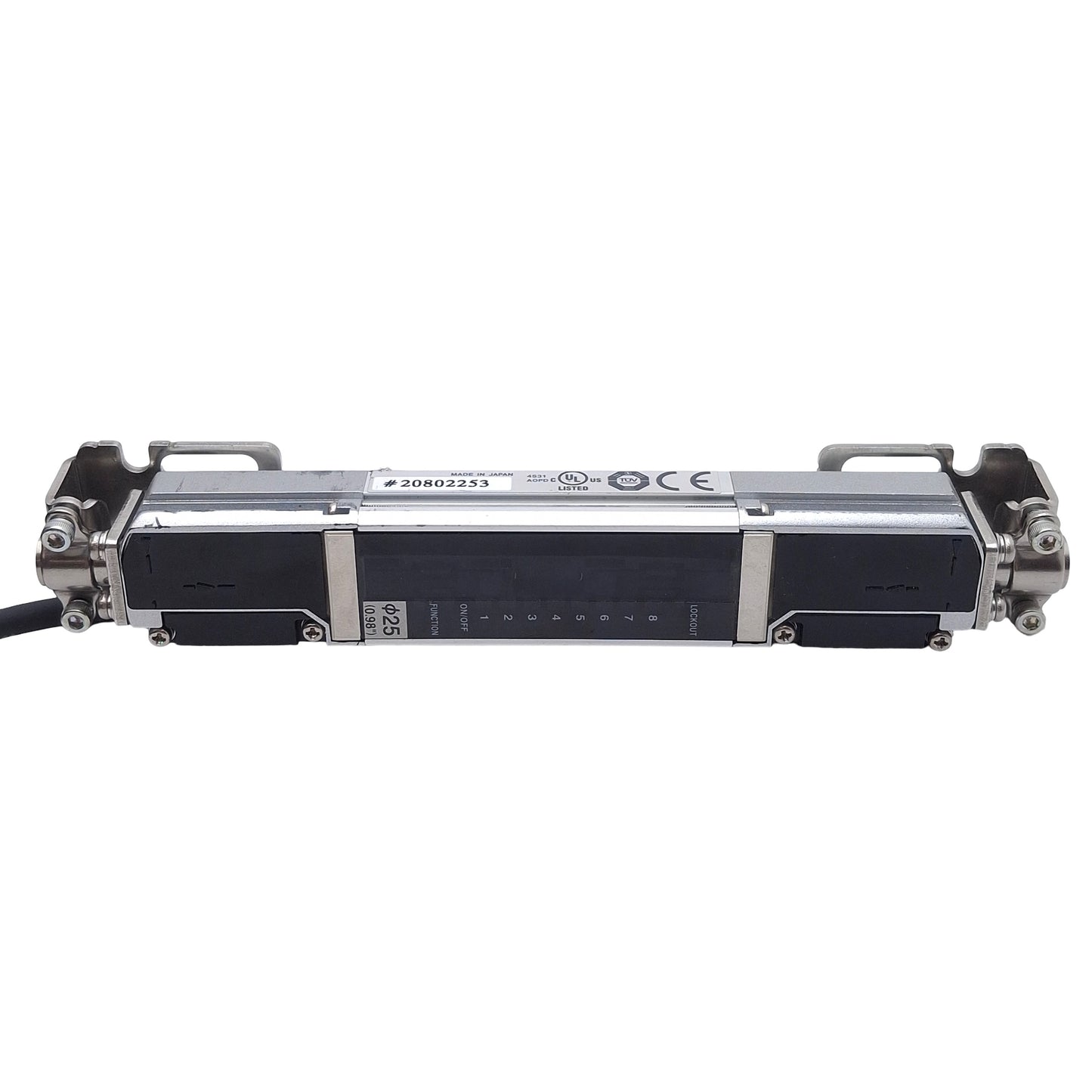 Used Keyence SL-C08H-T & SL-C08H-R Safety Light Curtain Transmitter & Receiver, ø25mm