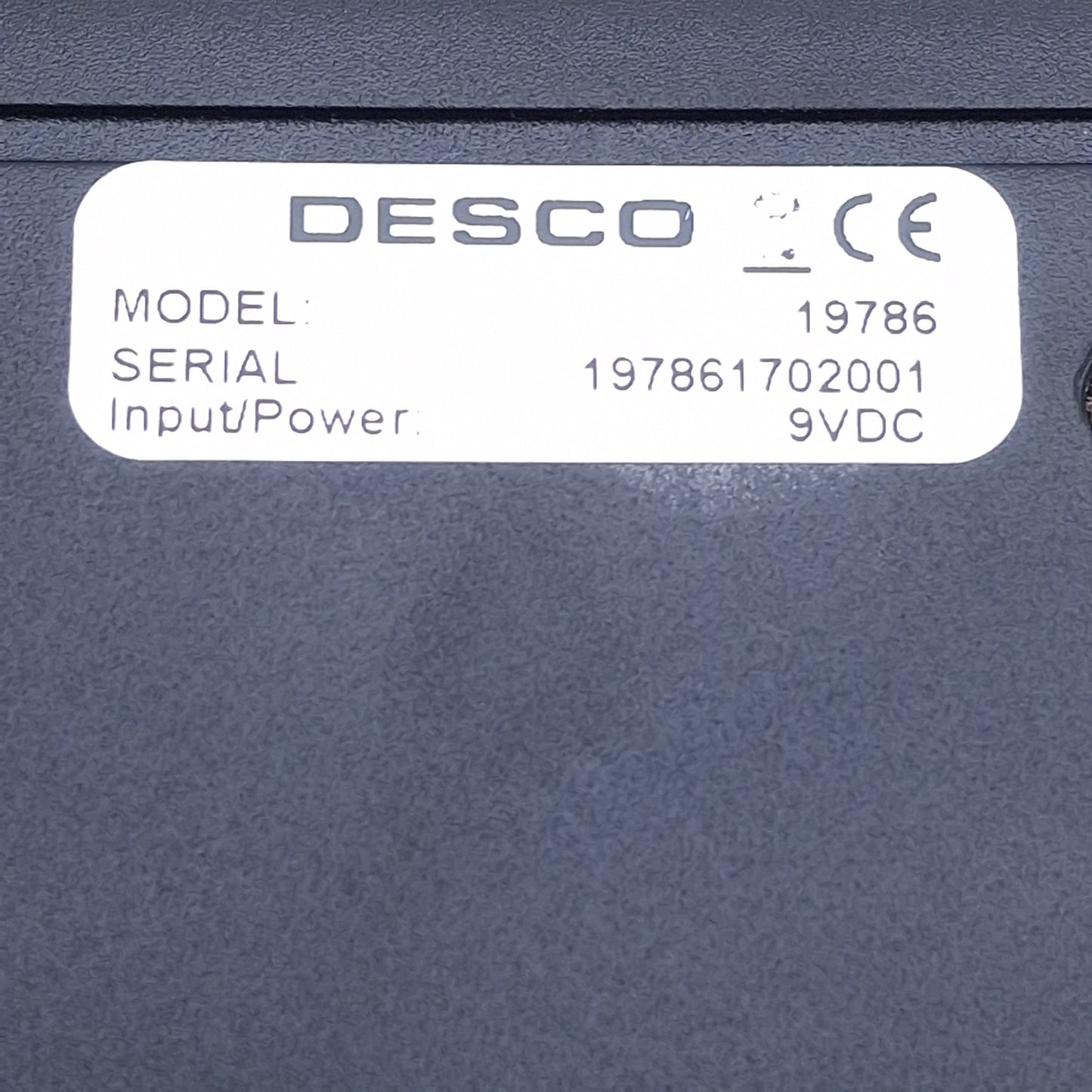 Used Desco 19786 Surface Resistance Meter 10³ to 10¹³ Ohms 10V/100V Switch, 9VDC