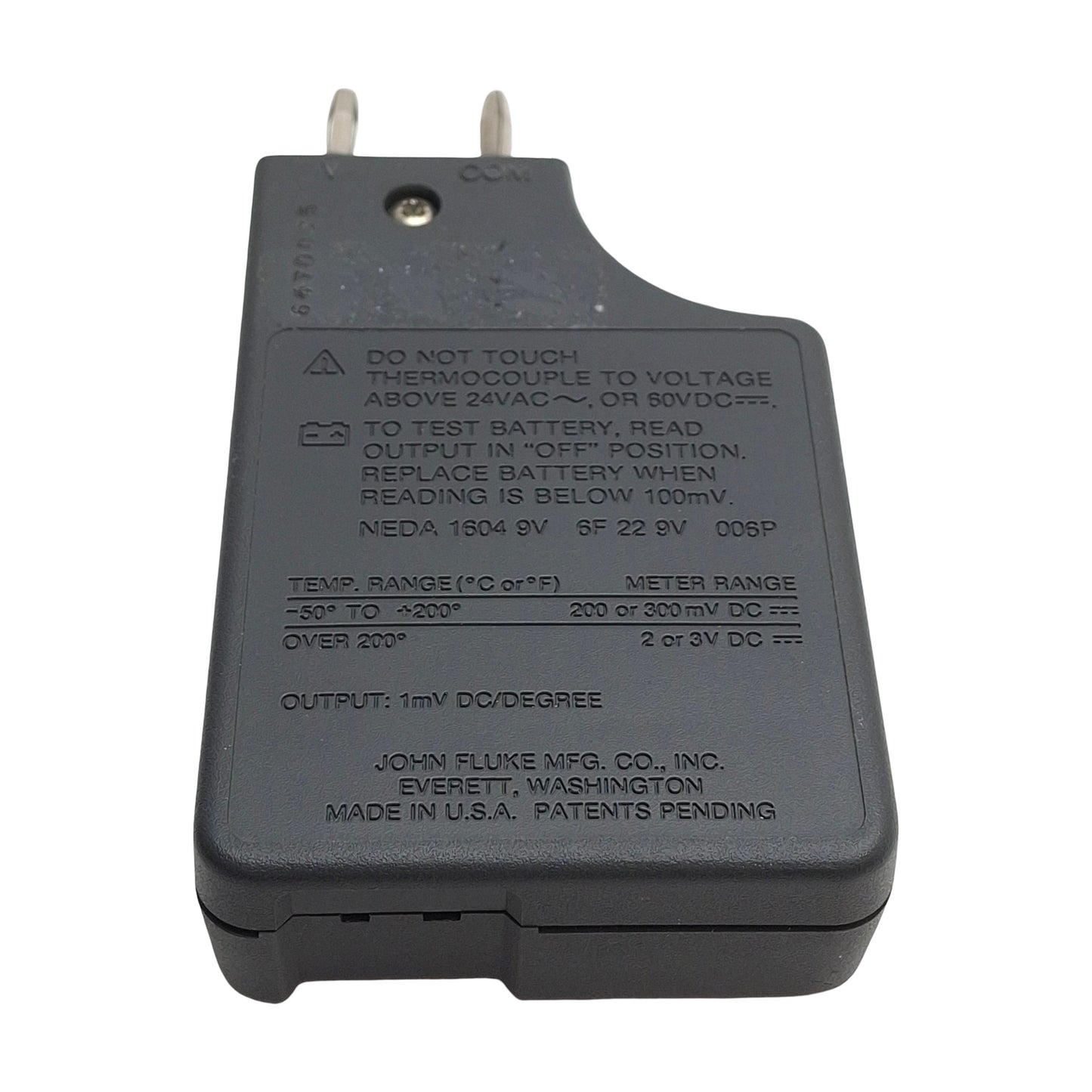 Used Fluke 80TK Thermocouple Module Converts DMM to Thermometer, Type K T/C