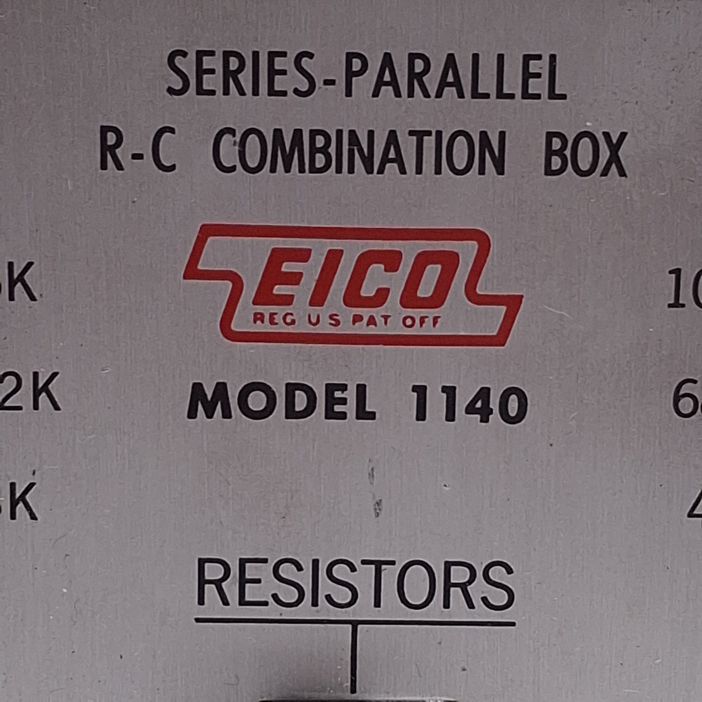 Used Eico 1140 Parallel Series R-C Combination Box 15ohms-10megaohms, 0.0001-0.22mfd