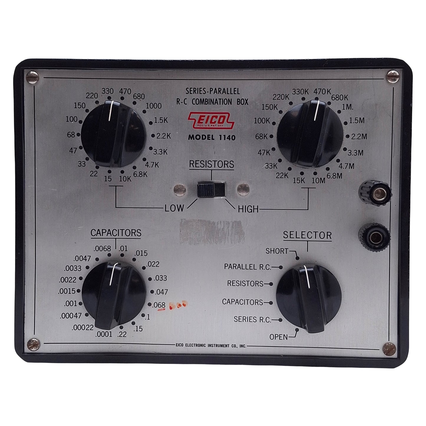 Used Eico 1140 Parallel Series R-C Combination Box 15ohms-10megaohms, 0.0001-0.22mfd