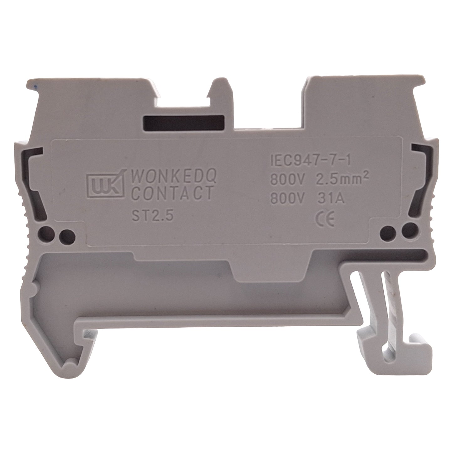 Used Lot of 100 WKDQ ST2.5 Feed-Through Terminal Block, 2-Position, 800V 31A, 5.2mm