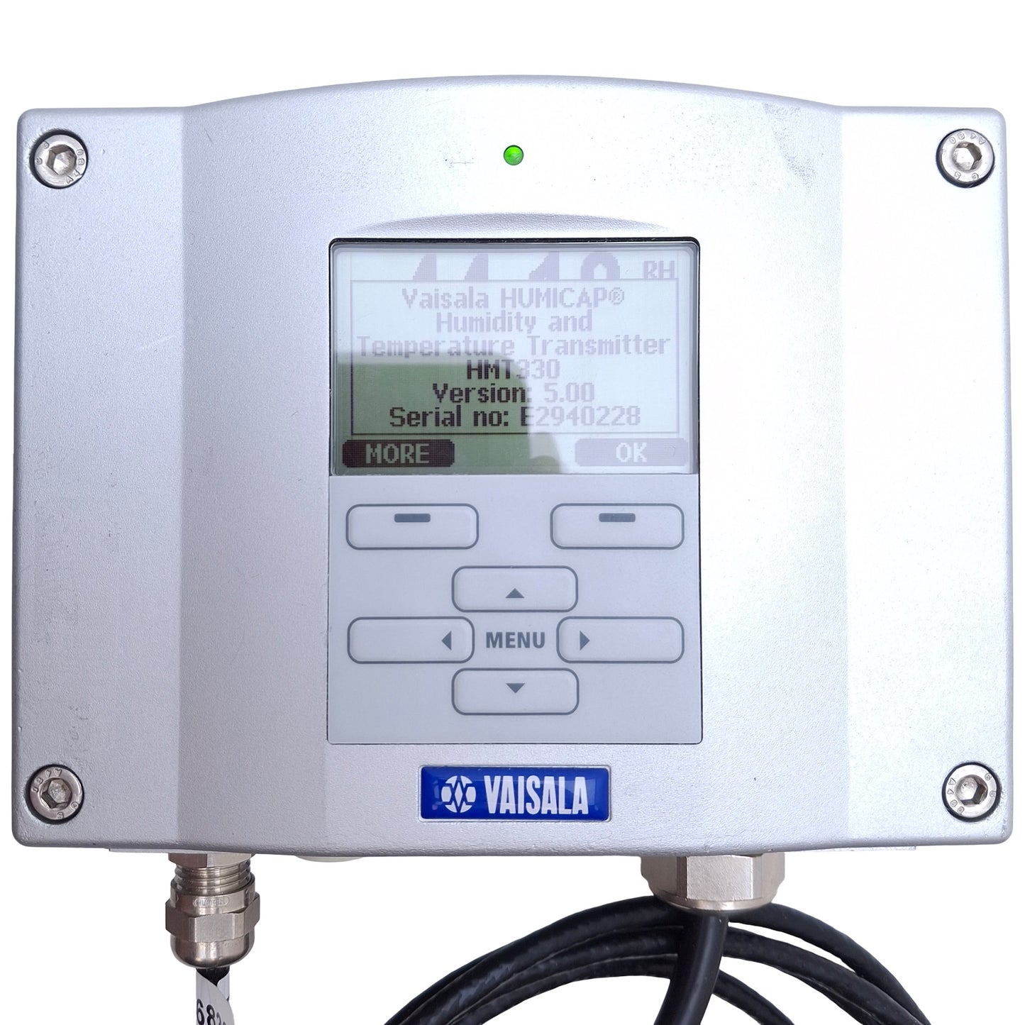 Used Vaisala HMT333 Humidity & Temperature Transmitter w/ Probe 100-240VAC, 0-100%RH
