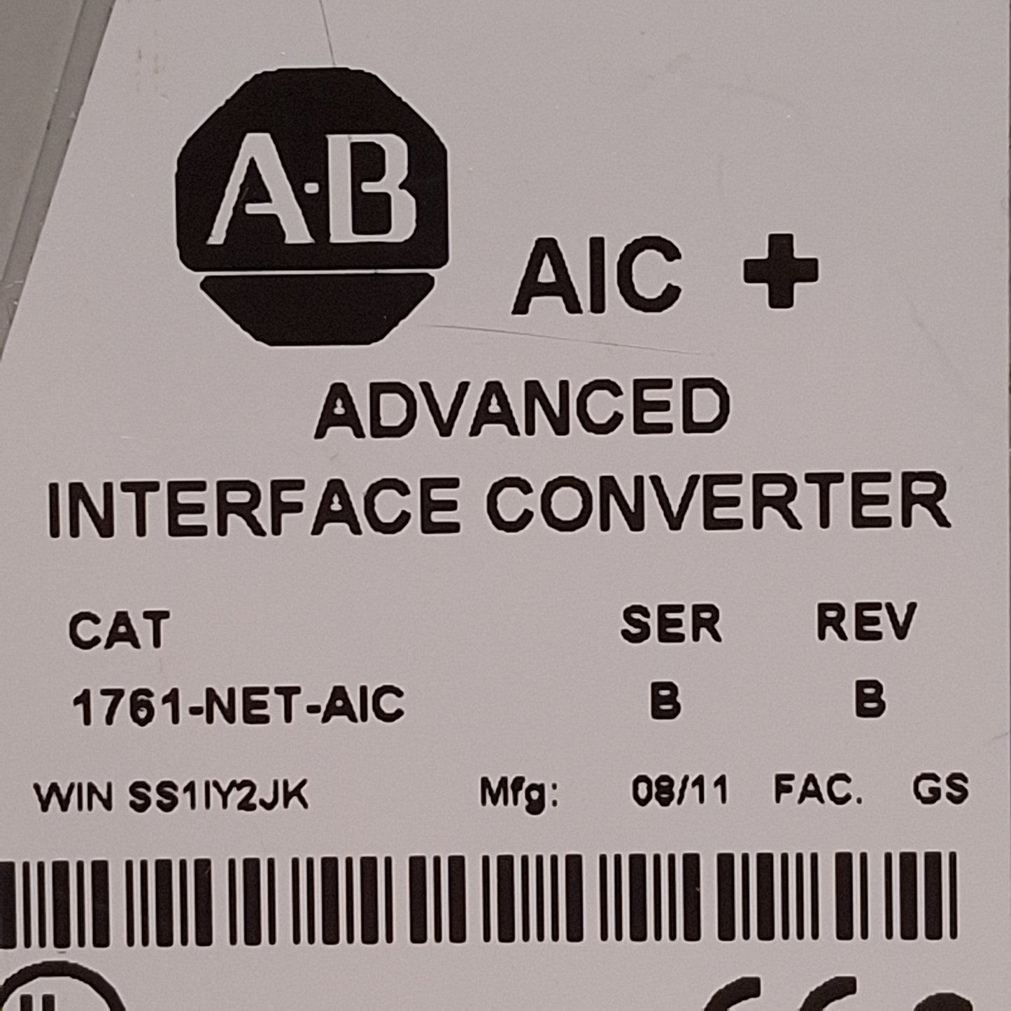 Used Allen Bradley 1761-NET-AIC MicroLogix & SLC 500 Advanced Interface Converter