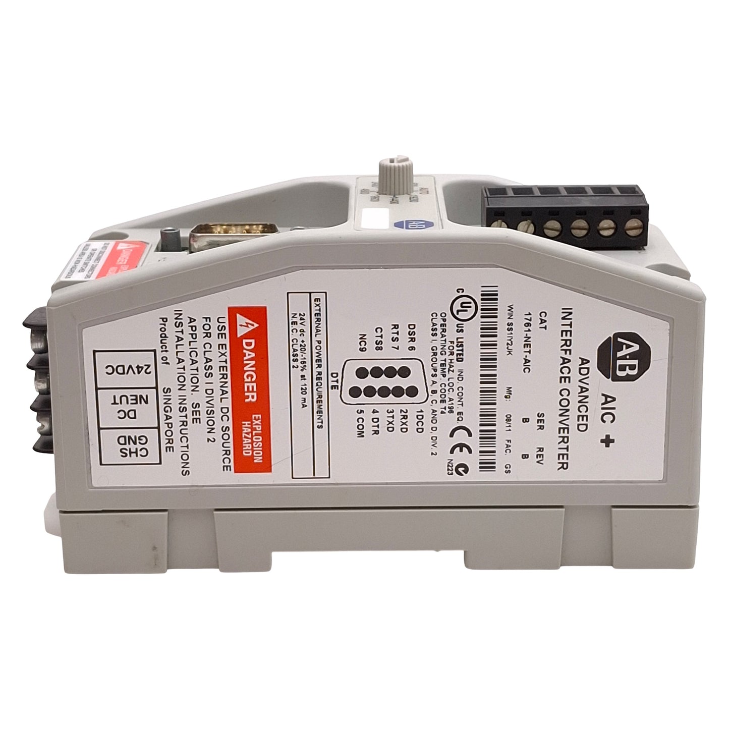 Used Allen Bradley 1761-NET-AIC MicroLogix & SLC 500 Advanced Interface Converter