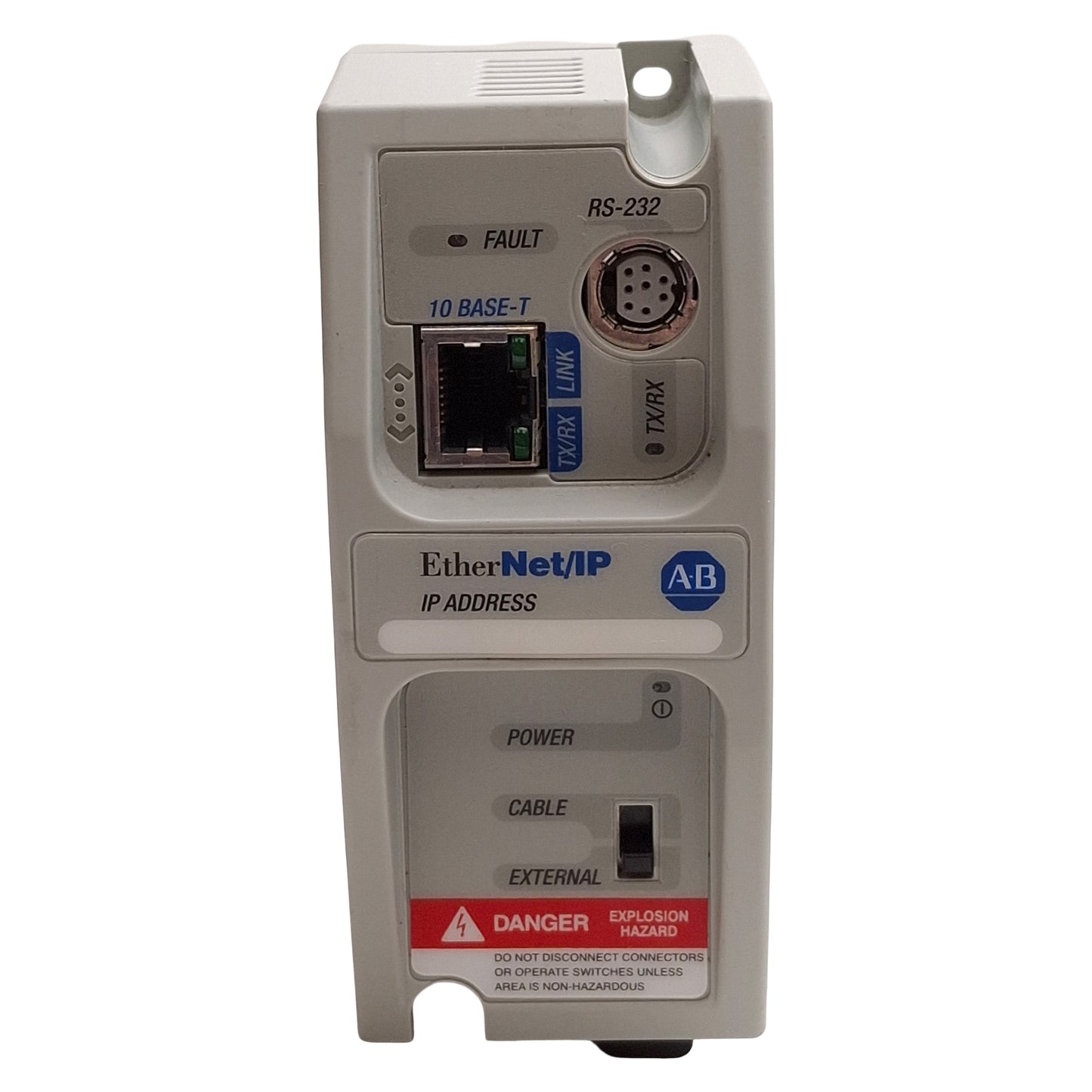 Used Allen Bradley 1761-NET-ENI MicroLogix Ethernet Network Interface, RJ45, RS-232