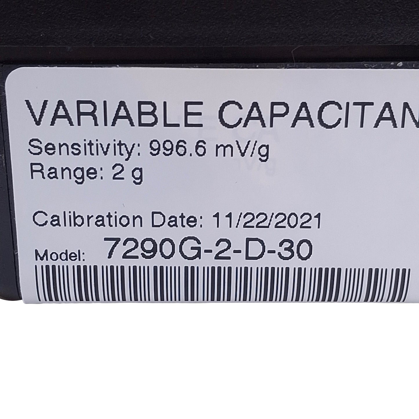 New Endevco 7290G-2-D-30 Variable Capacitance Accelerometer 2g Range, 30in Length