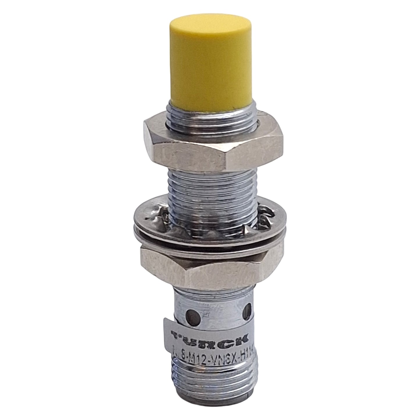 Used Turck NI8-M12-VN6X-H1141 Inductive Sensor, NPN, 8mm Range, 10-30VDC, 4-Pin M12