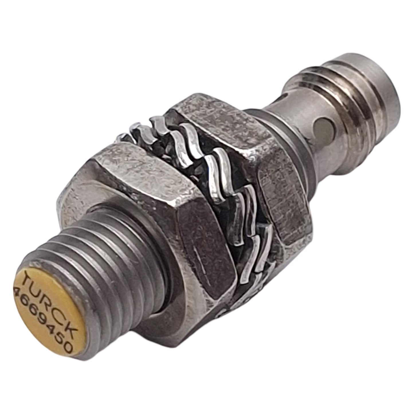Used Turck BI2-EG08K-AP6X-V1131 Inductive Sensor, PNP NO, 2mm Range, 30VDC, 3-Pin M8