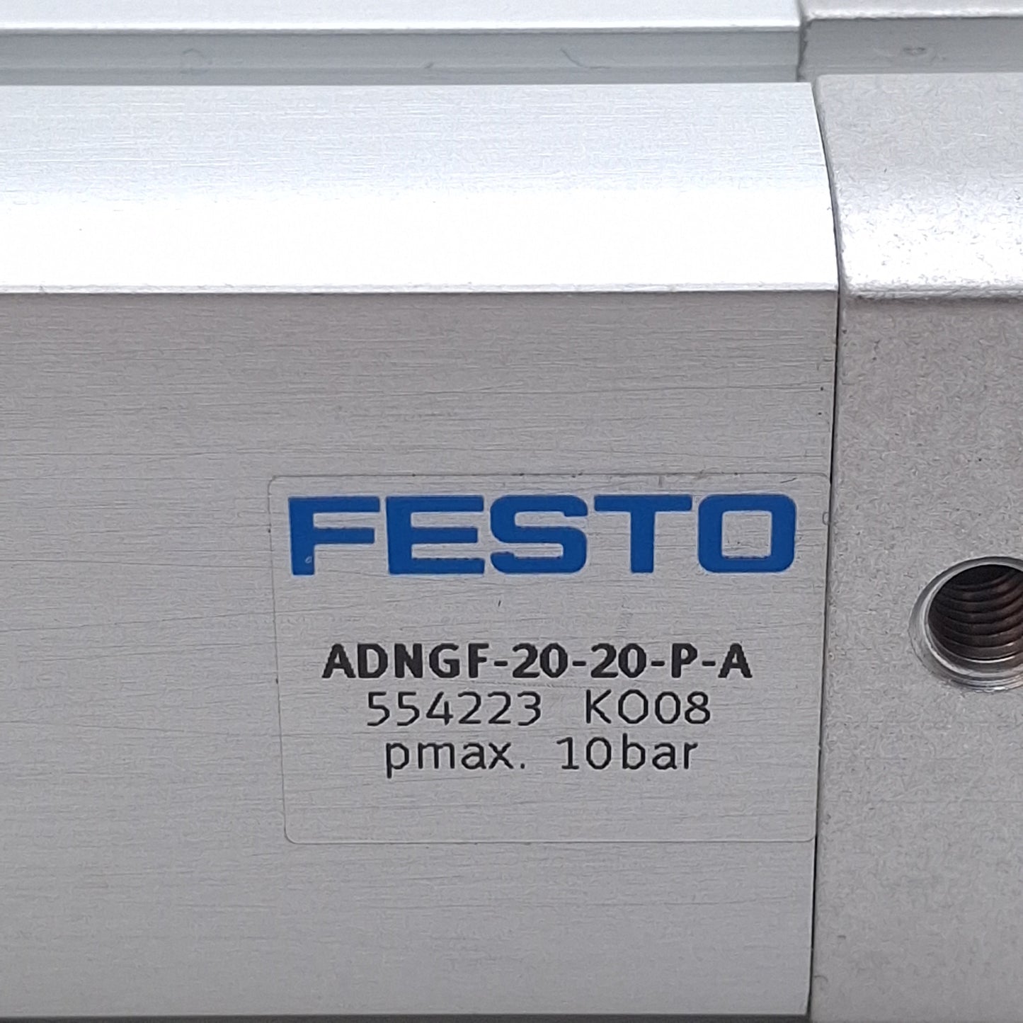 Used Festo ADNGF-20-20-P-A Compact Cylinder, ø20mm Bore, 20mm Stroke, M5, 10bar Max