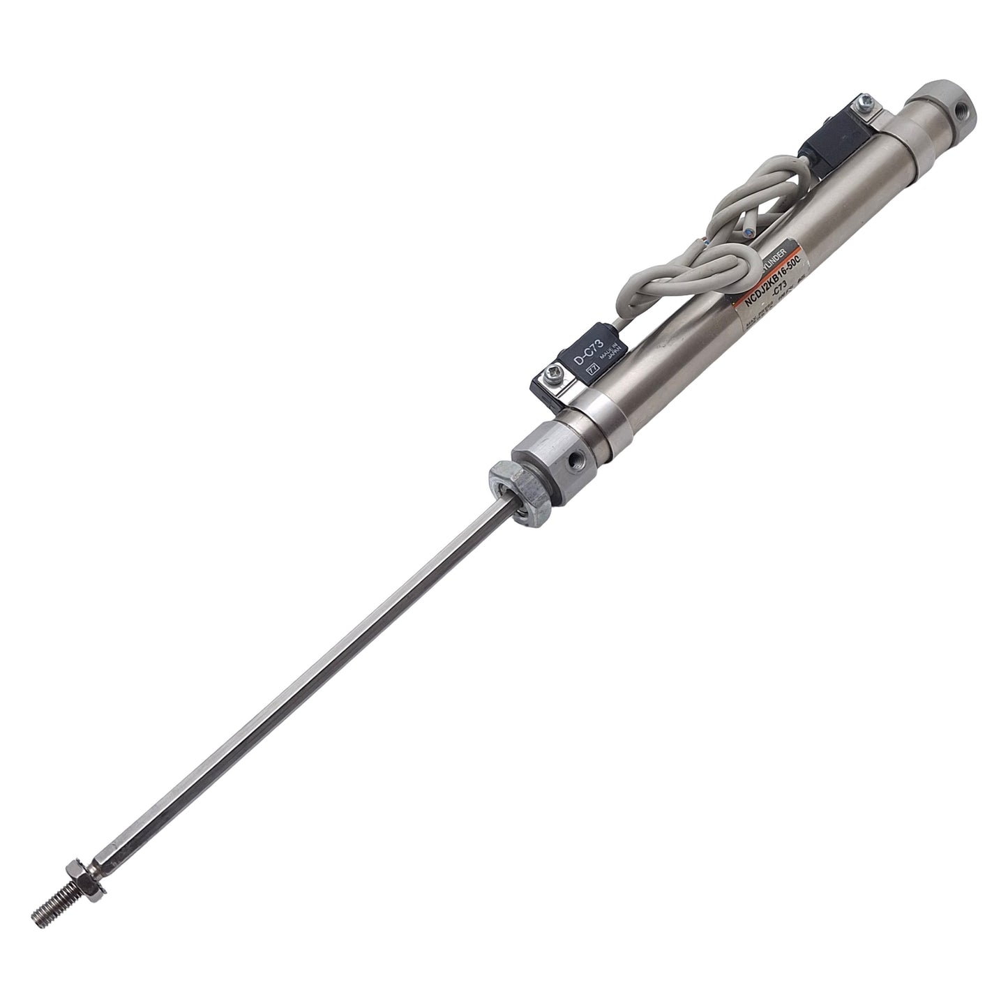 Used SMC NCDJ2KB16-500-C73 Pneumatic Cylinder, ø5/8in Bore, 5in Stroke, M5, 100psi
