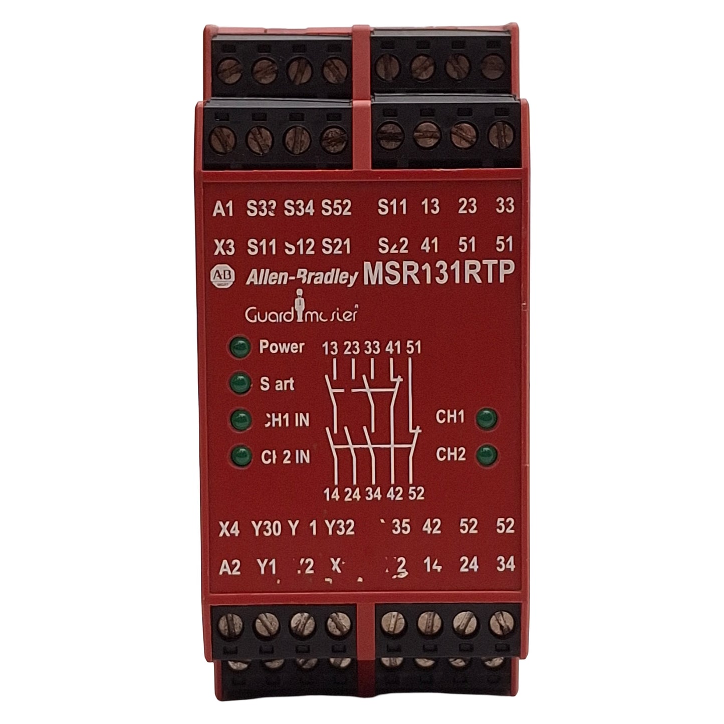 Used Allen Bradley 440R-C23139 Guardmaster Safety Relay, 3NO+2NC, DIN Rail, 24VAC/DC