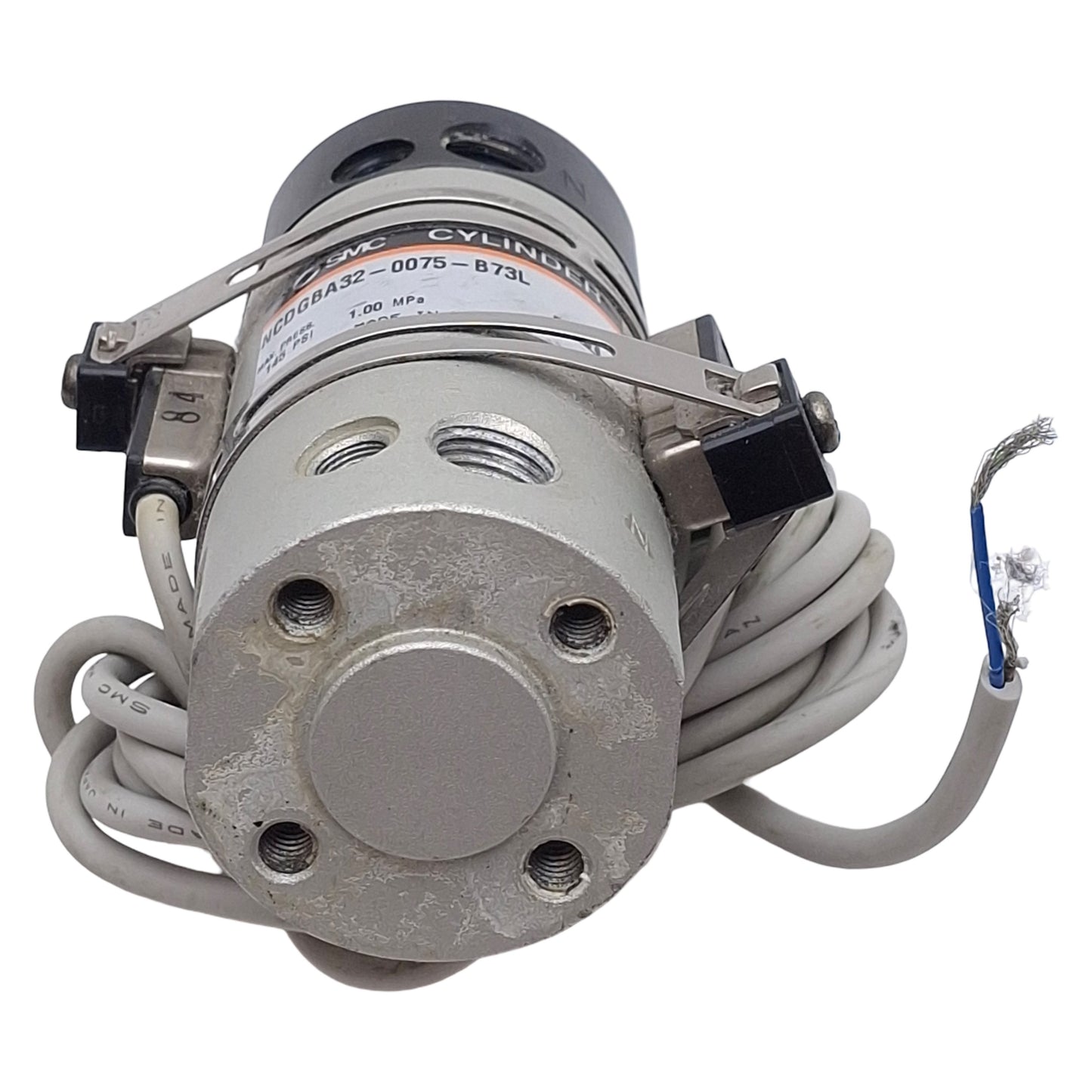 Used SMC NCDGBA32-0075-B73L Pneumatic Cylinder, ø1-1/4in Bore, 0.75in Stroke, Rc1/8