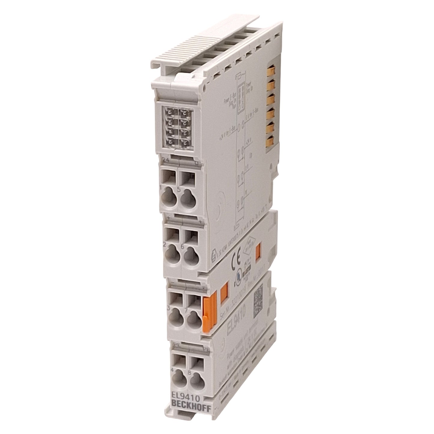 Used Beckhoff EL9410 EtherCAT Terminal, Power Supply For E-Bus w/ Diagnostics, 24VDC