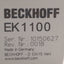 Used Beckhoff EK1100 EtherCAT Coupler, (2x) RJ45, 100Mbit/s, 24VDC, DIN RAIL