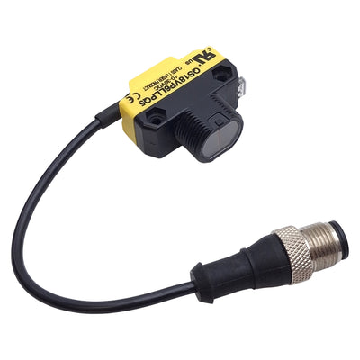 Used Banner QS18VP6LLPQ5 Photoelectric Sensor, PNP, 0.1-10m, 10-30VDC, 4-Pin M12