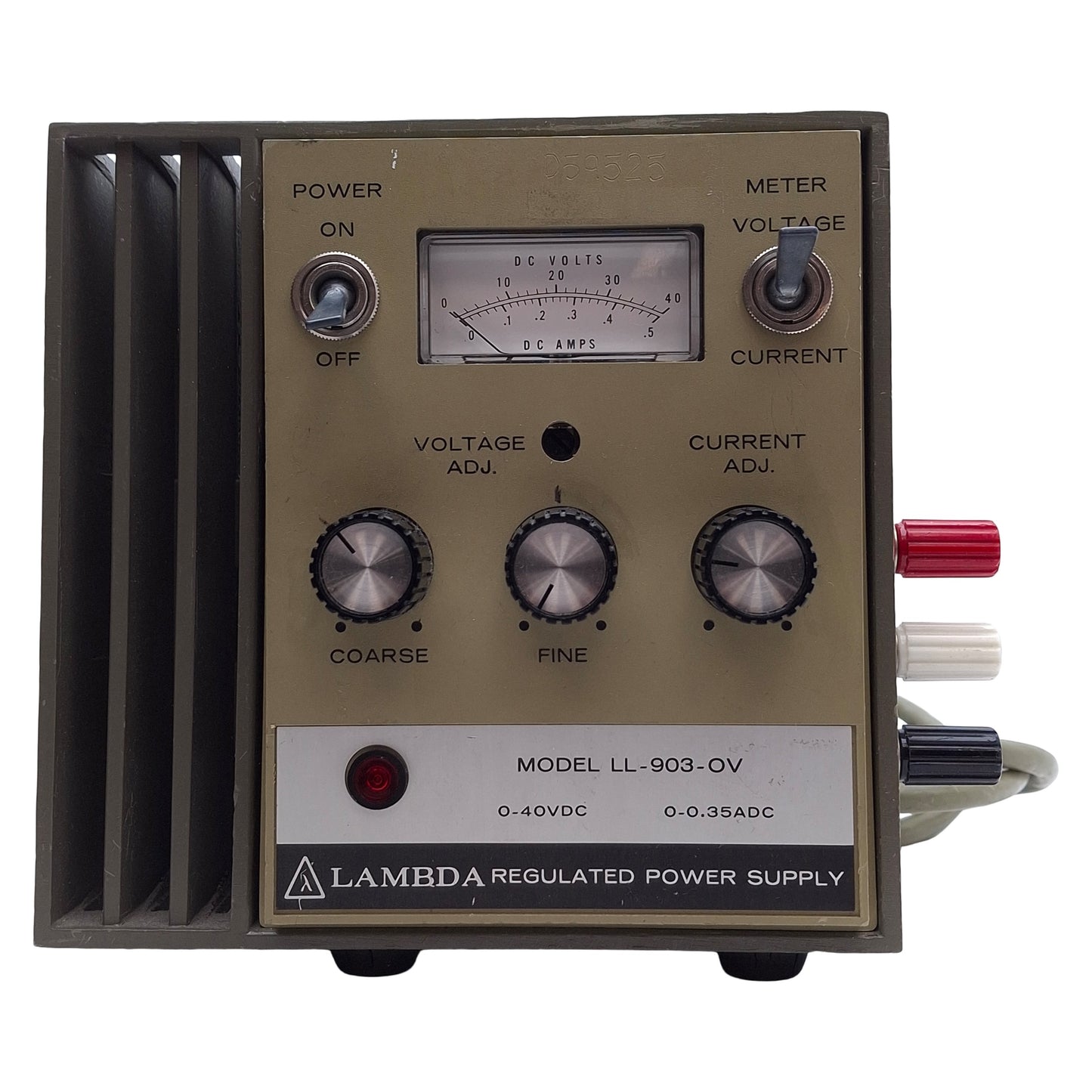 Used Lambda LL-903-OV Regulated DC Power Supply 32W, 105-132VAC In, 0-40VDC Out
