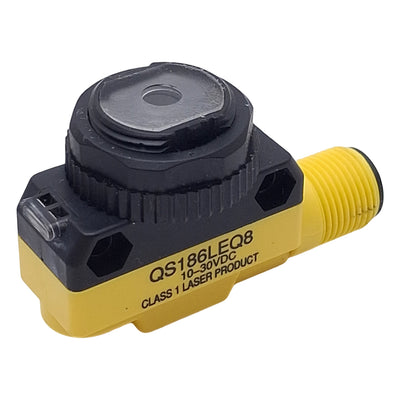Used Banner QS186LEQ8 70253 Photoelectric Sensor, 30m Range, 10-30VDC, 4-Pin M12