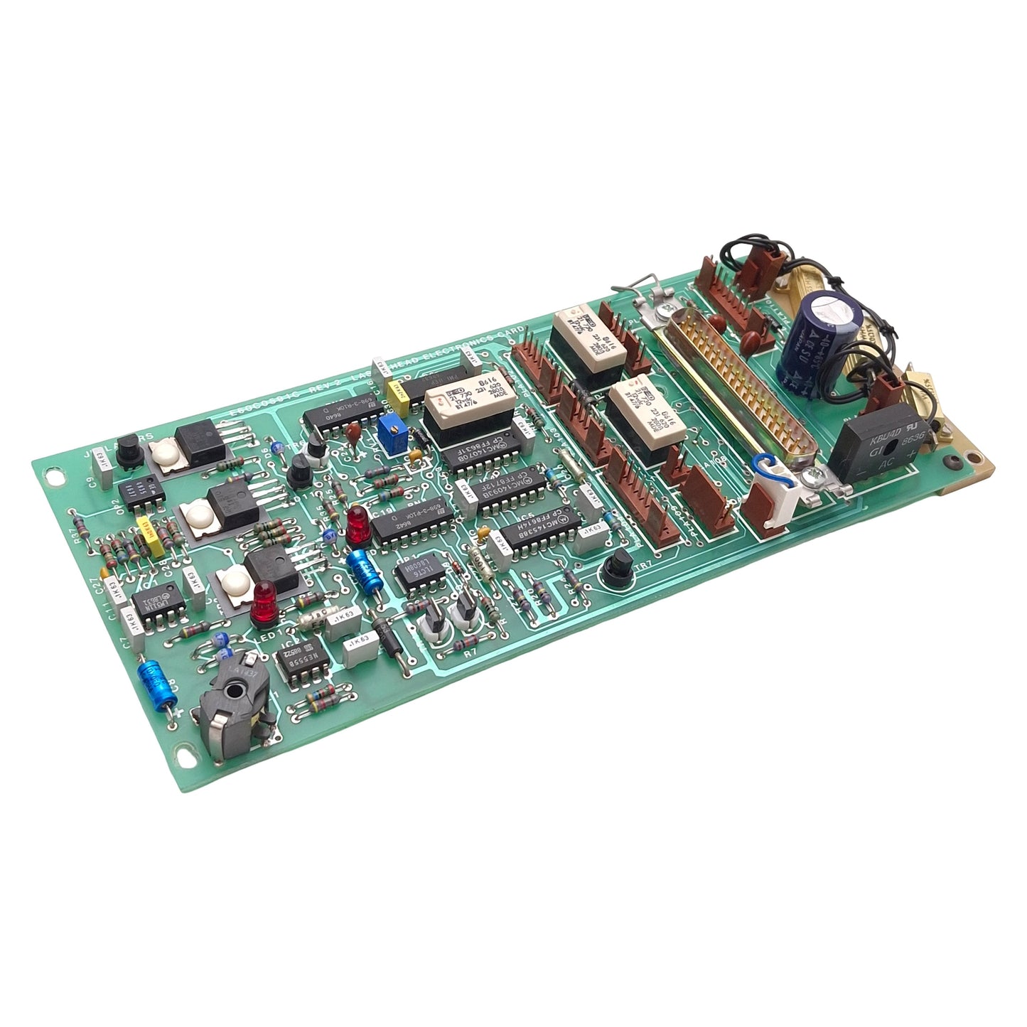 Used JK Lasers E60C0591C Rev 2 Laser Head Electronics Card, 37 Pin D-Sub, 3x 8-Pin