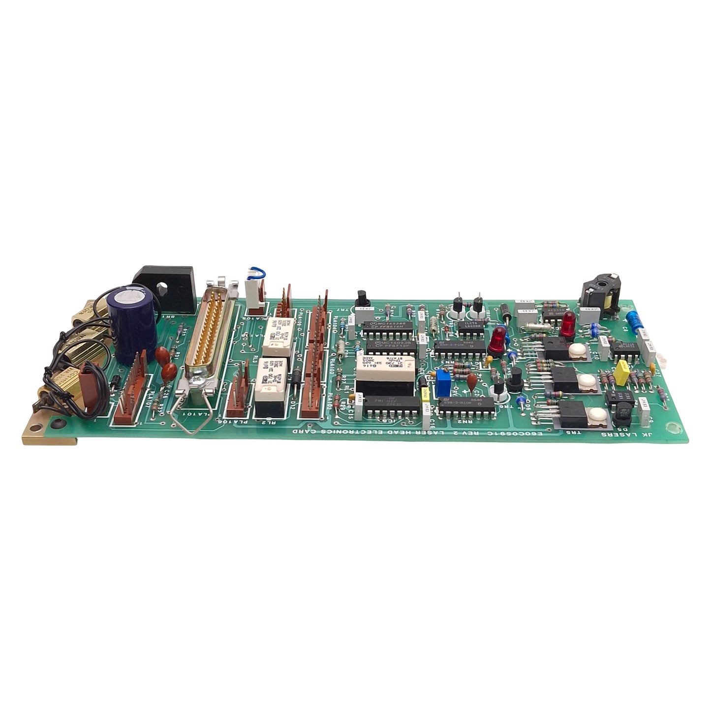 Used JK Lasers E60C0591C Rev 2 Laser Head Electronics Card, 37 Pin D-Sub, 3x 8-Pin