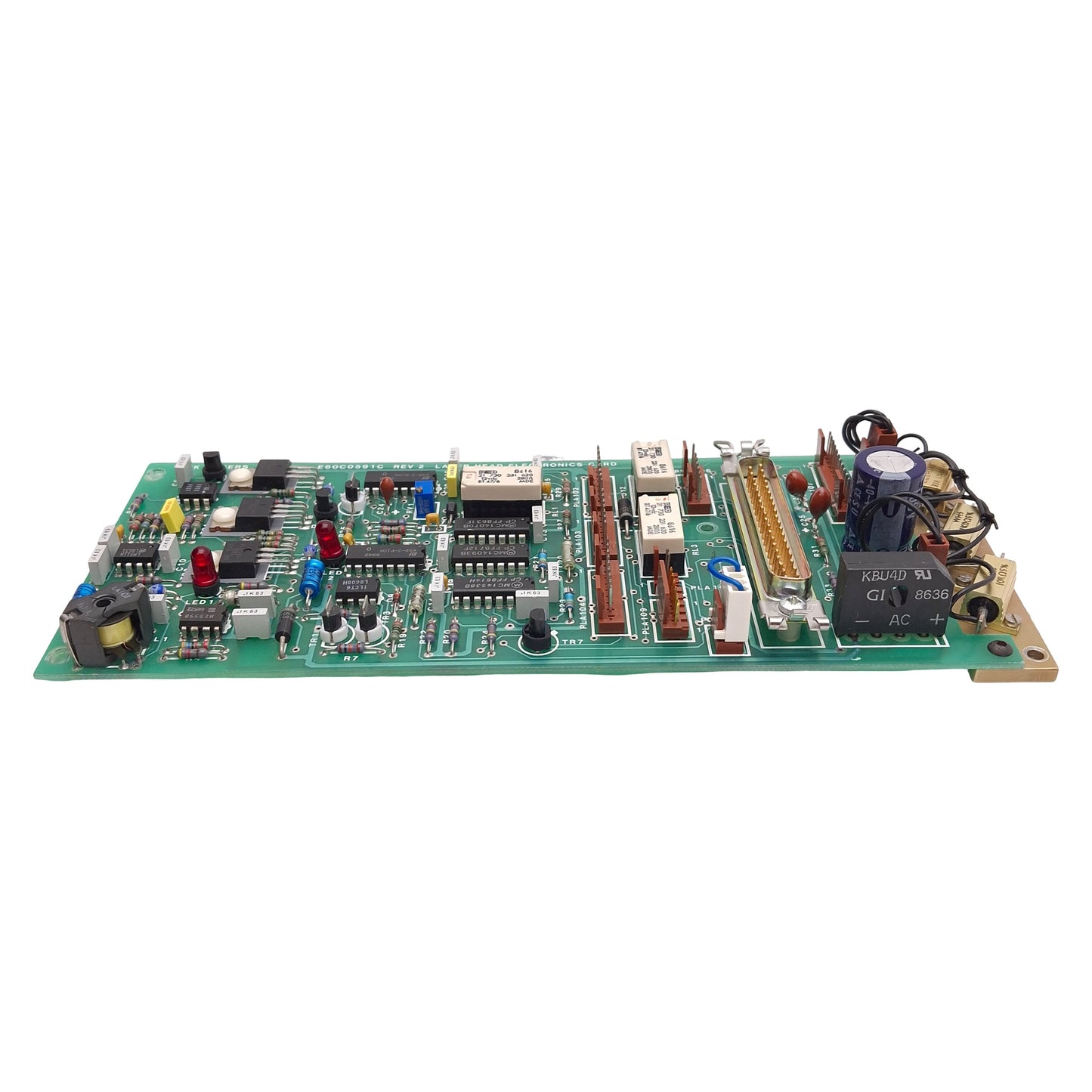 Used JK Lasers E60C0591C Rev 2 Laser Head Electronics Card, 37 Pin D-Sub, 3x 8-Pin