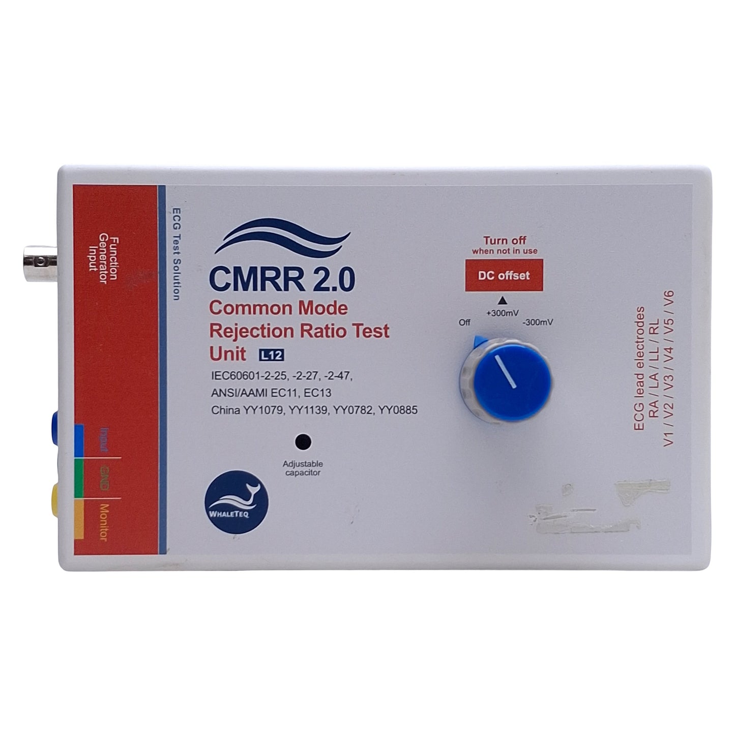 Used WhaleTEQ CMRR 2.0 Common Mode Rejection Ratio Tester Unit W/CMRR Breakout Board