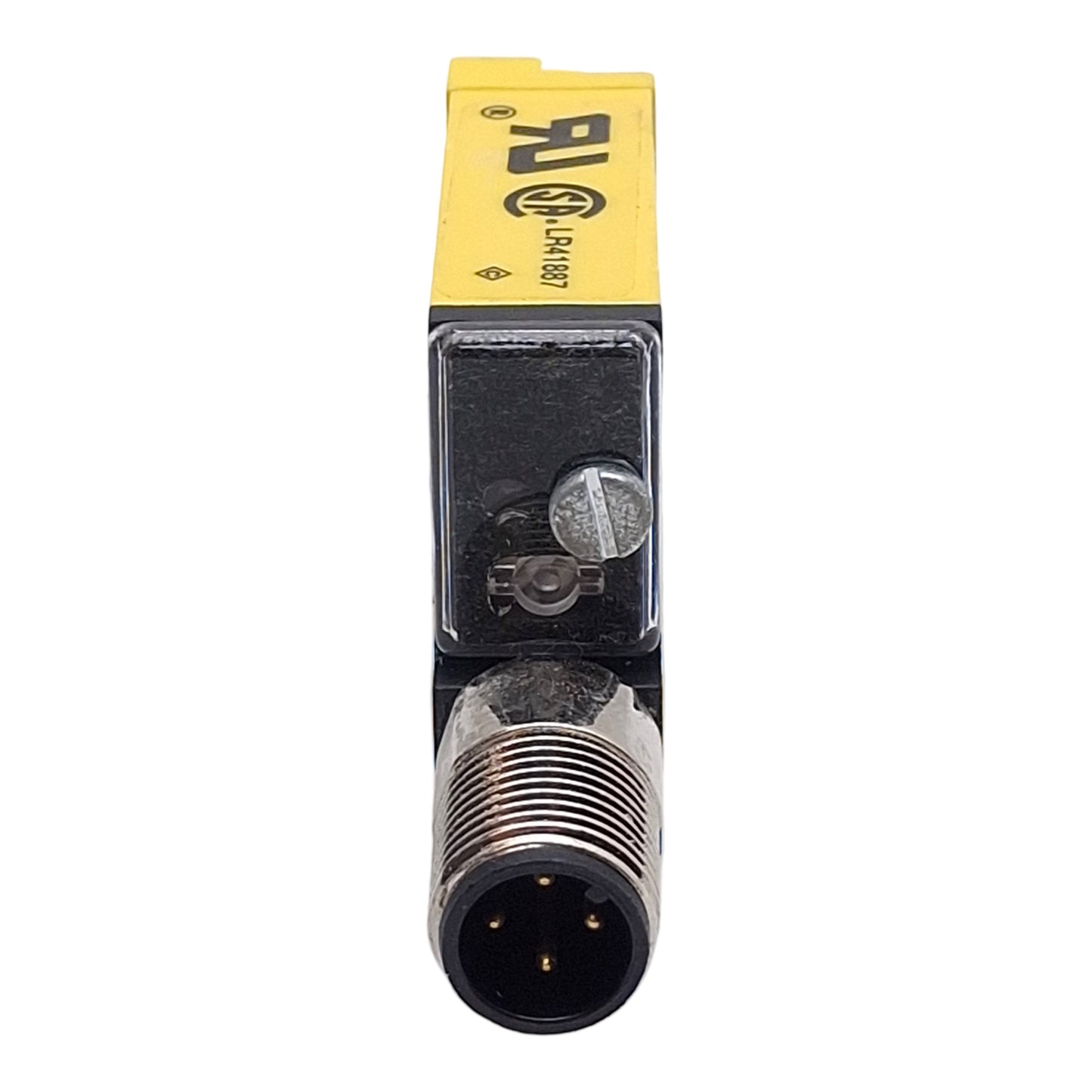 Used Banner SM312DQD Photoelectric Sensor, NPN/PNP, 380mm Range, 10-30VDC, 4-Pin M12