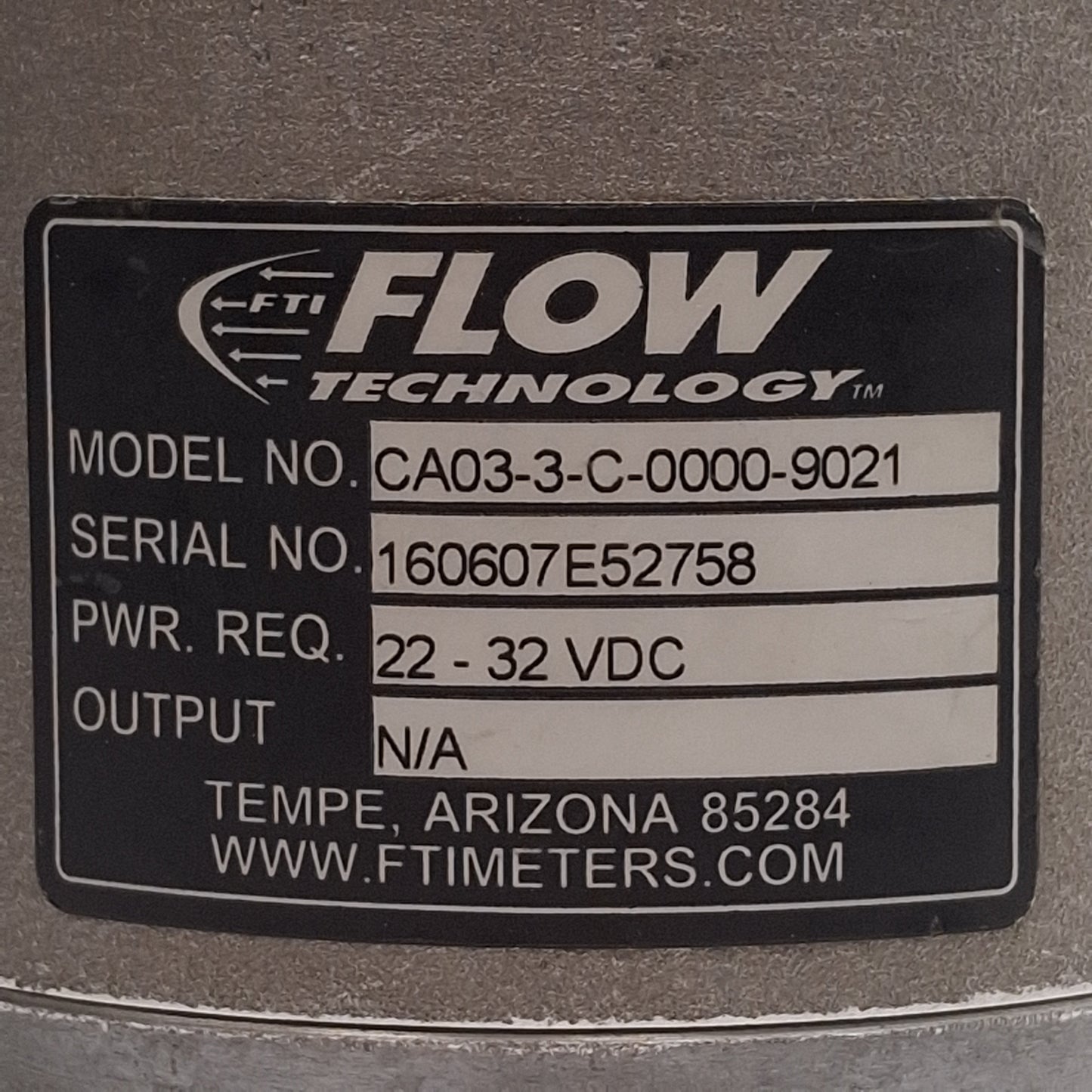 Used FTI CA03-3-C-0000-9021 Flowmeter Signal Conditioner RF Carrier 5-3500Hz 22-32VDC