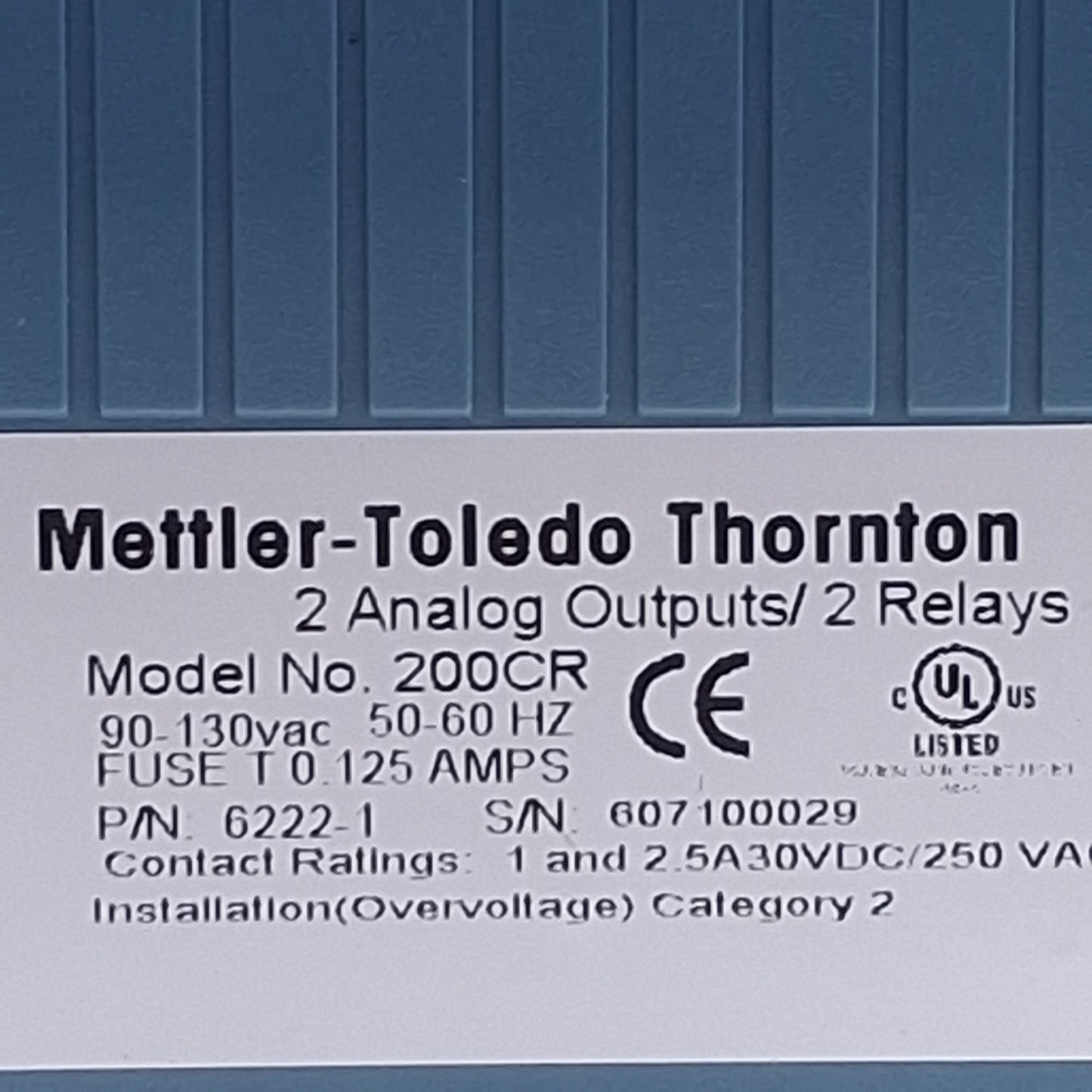 Used Mettler Toledo 200CR Conductivity/Resistivity Measurement System, 90-130VAC