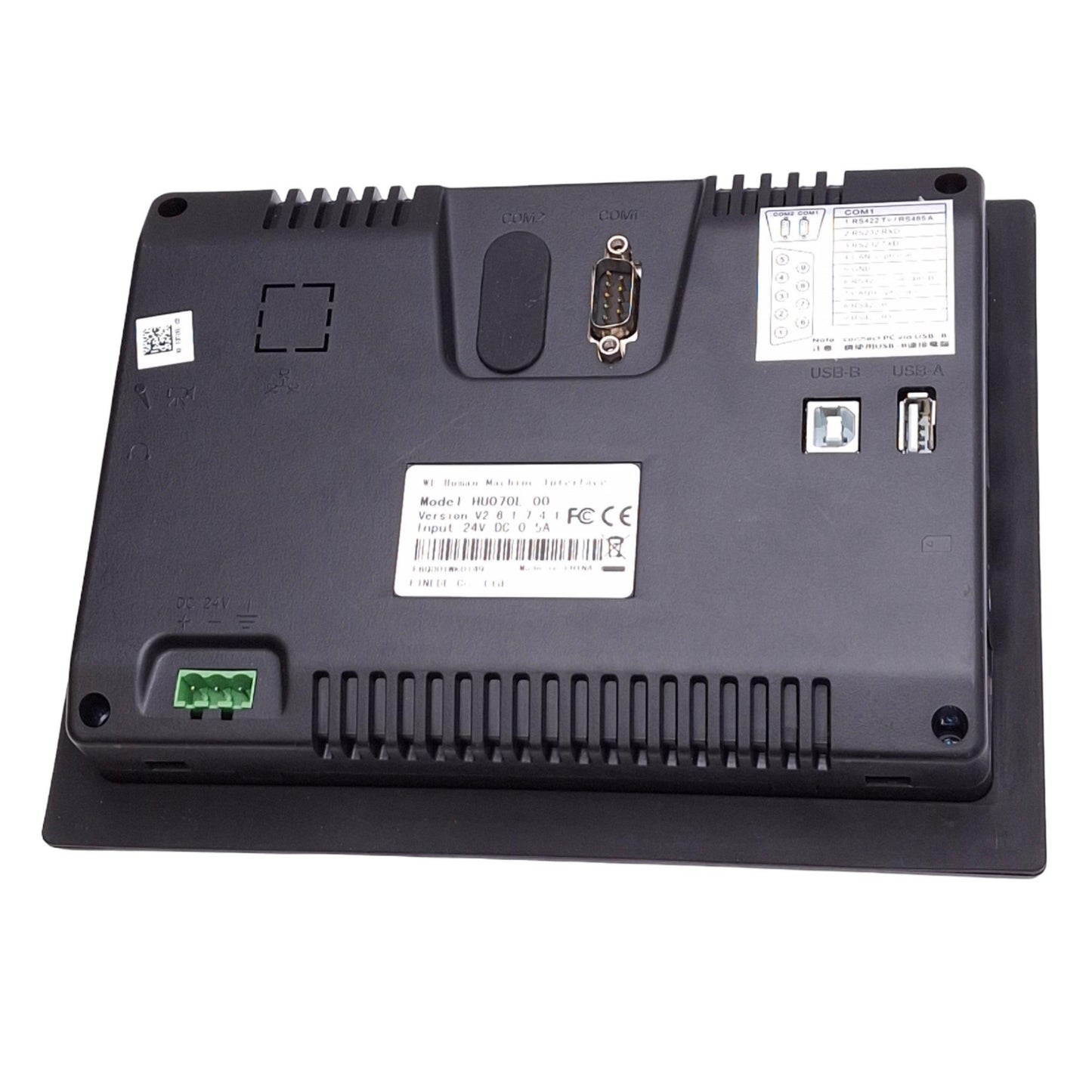 Used FATEK HU070L-00 UniCon HMI Panel, 7in Touch Screen, 24VDC, RS232/422/485, USB