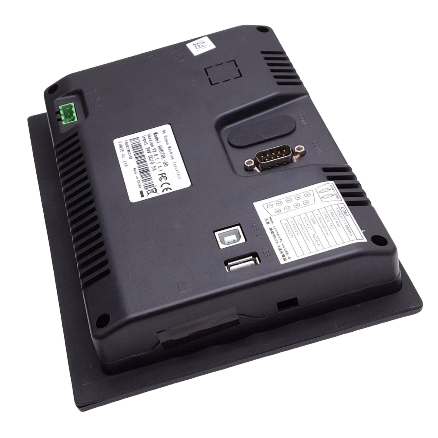Used FATEK HU070L-00 UniCon HMI Panel, 7in Touch Screen, 24VDC, RS232/422/485, USB