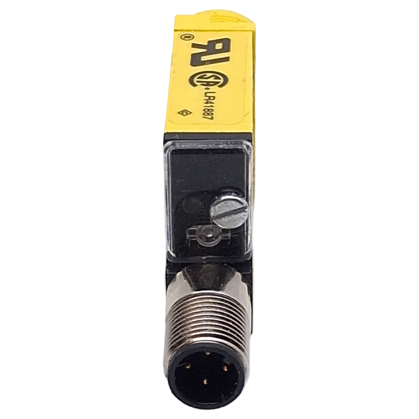 Used Banner SM312LVQD Photoelectric Sensor, NPN/PNP, 5m Range, 10-30VDC, 4-Pin M12