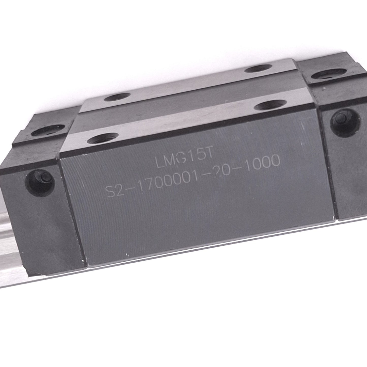 Used CSK LMG15T Linear Guide Block w/ LMG15R-N 15mm Rail, 380mm Length, 18.9kN Max