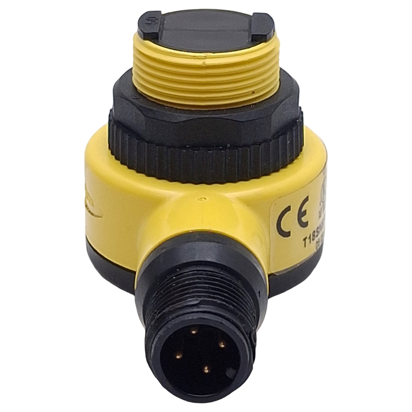 Used Banner T18SN6FF50Q Photoelectronic Sensor, NPN, 50mm Range, 10-30VDC, 4-Pin M12