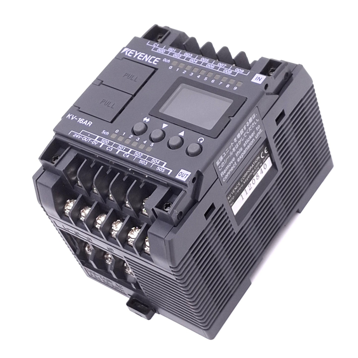 Used Keyence KV-16AR Visual KV Logic Controller, 10DI 6RO, RS232, 100-240VAC