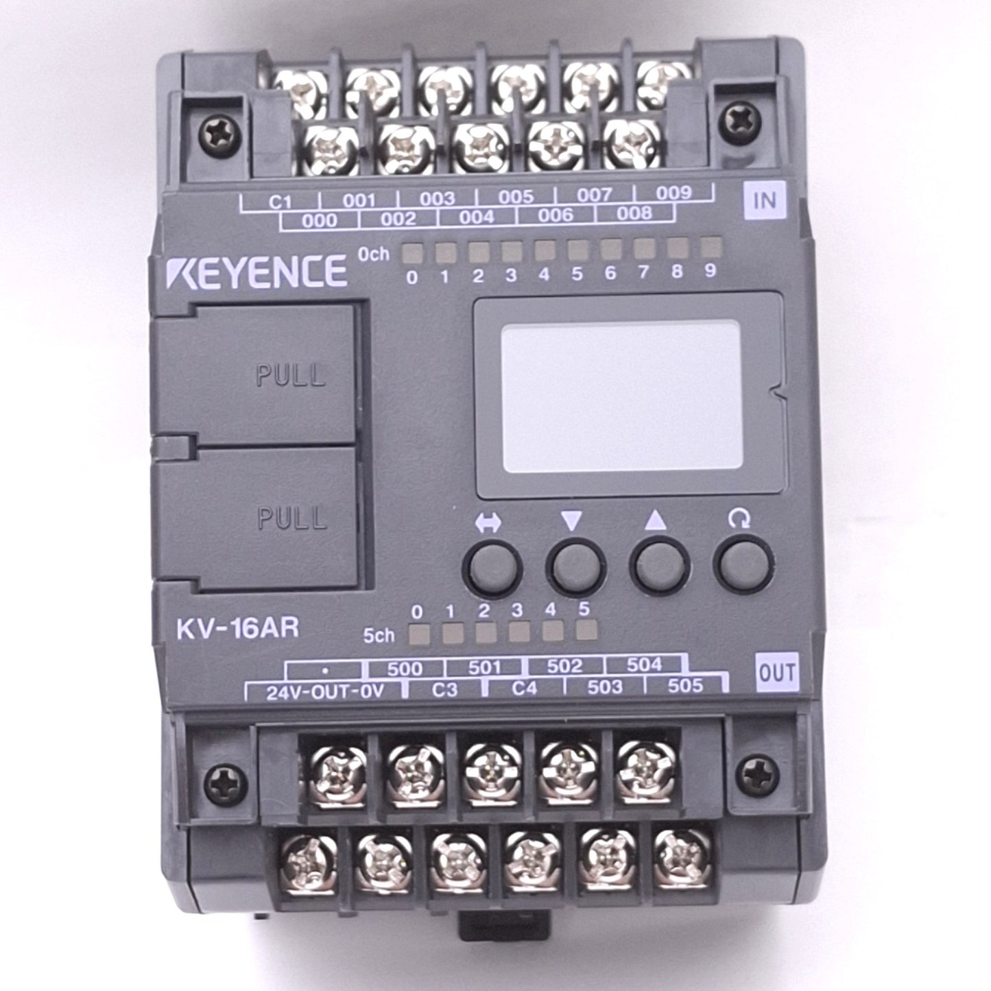 Used Keyence KV-16AR Visual KV Logic Controller, 10DI 6RO, RS232, 100-240VAC