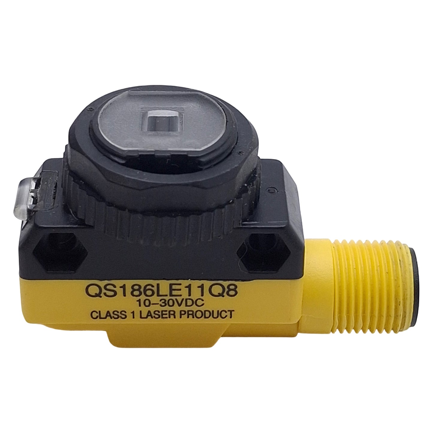 Used Banner QS186LE11Q8 Photoelectronic Sensor, 15m Range, 10-30VDC, 4-Pin M12, M18