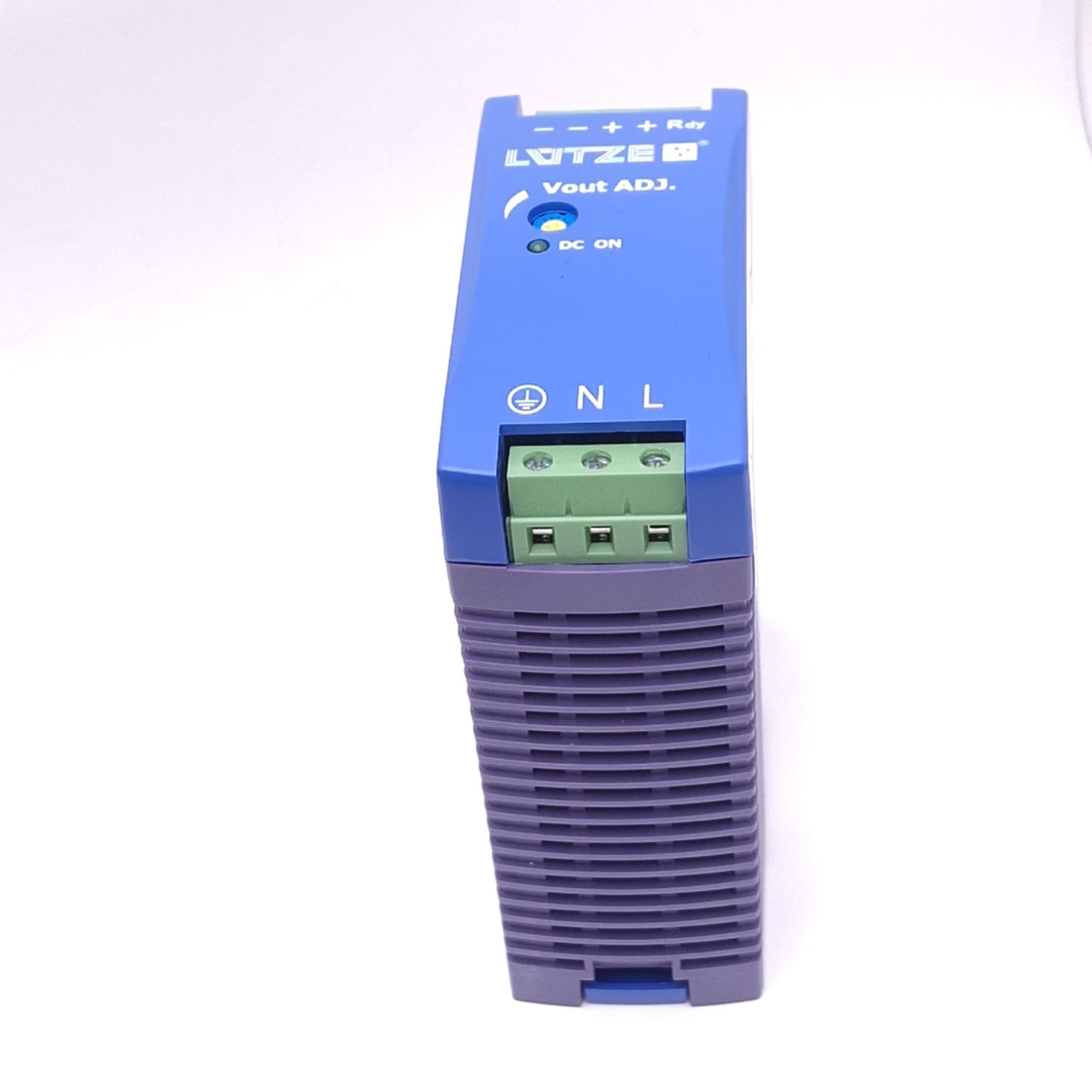 Used Lutze DRA60-24A Power Supply, 100-240VAC In, 24VDC Out, 60W Max, DIN Rail