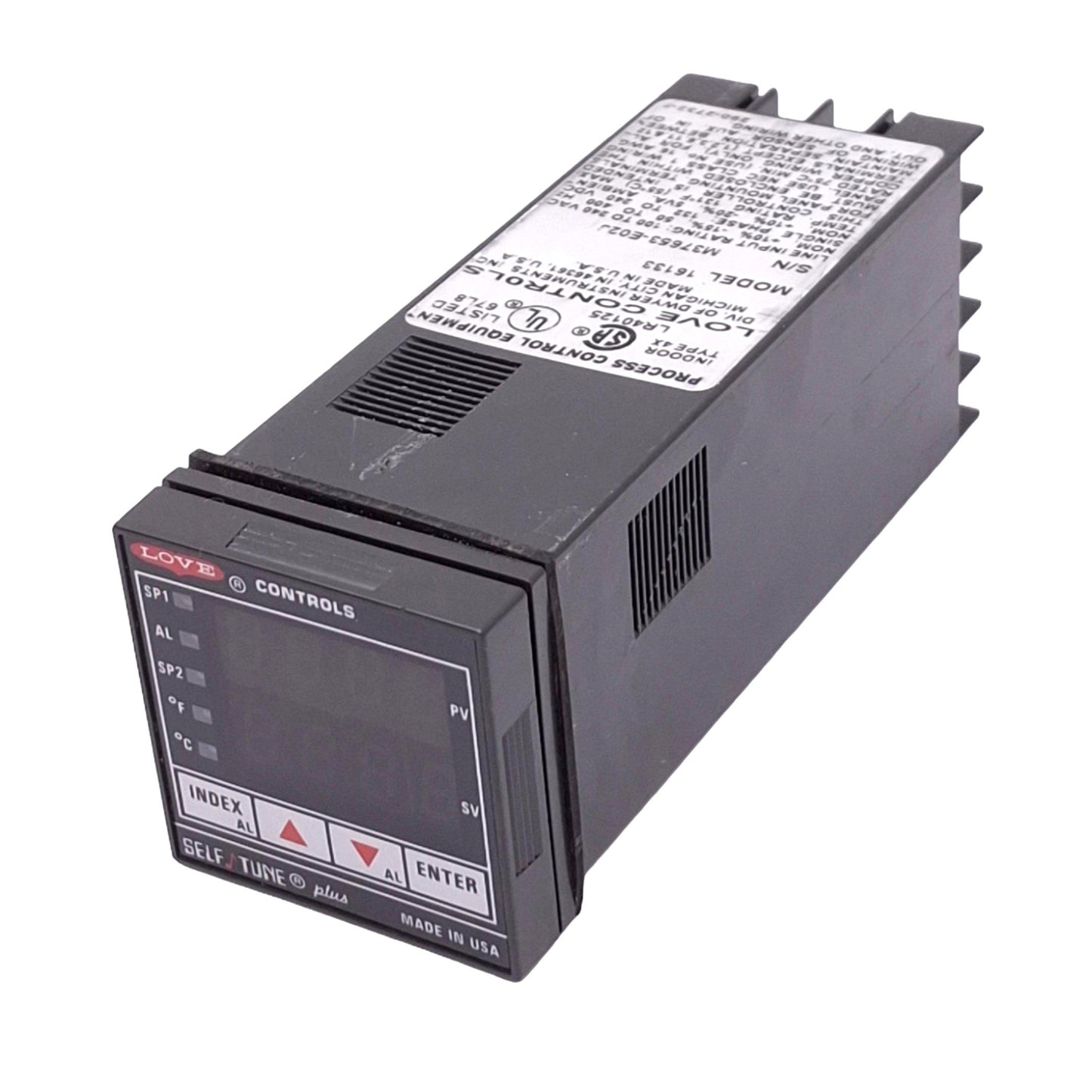 Used LOVE Controls 16133 Microprocessor Temperature Controller, 4-Digit, 100-240VAC