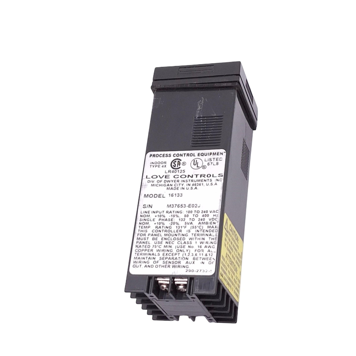 Used LOVE Controls 16133 Microprocessor Temperature Controller, 4-Digit, 100-240VAC
