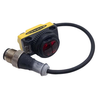 Used Banner QS18EN6CV45Q5 Photoelectronic Sensor NPN, 43mm Range, 10-30VDC, 4-Pin M12