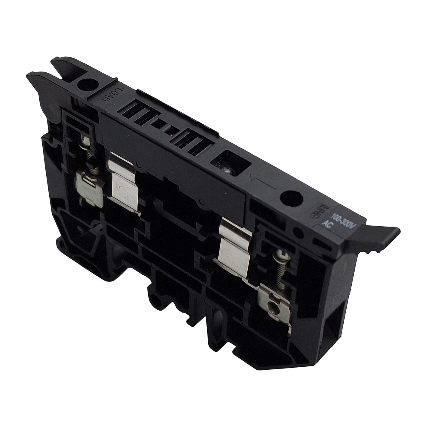 Used Lot of 6 Allen Bradley 1492-H4 Fused Terminal Blocks, Neon Indicator, 100-300VAC