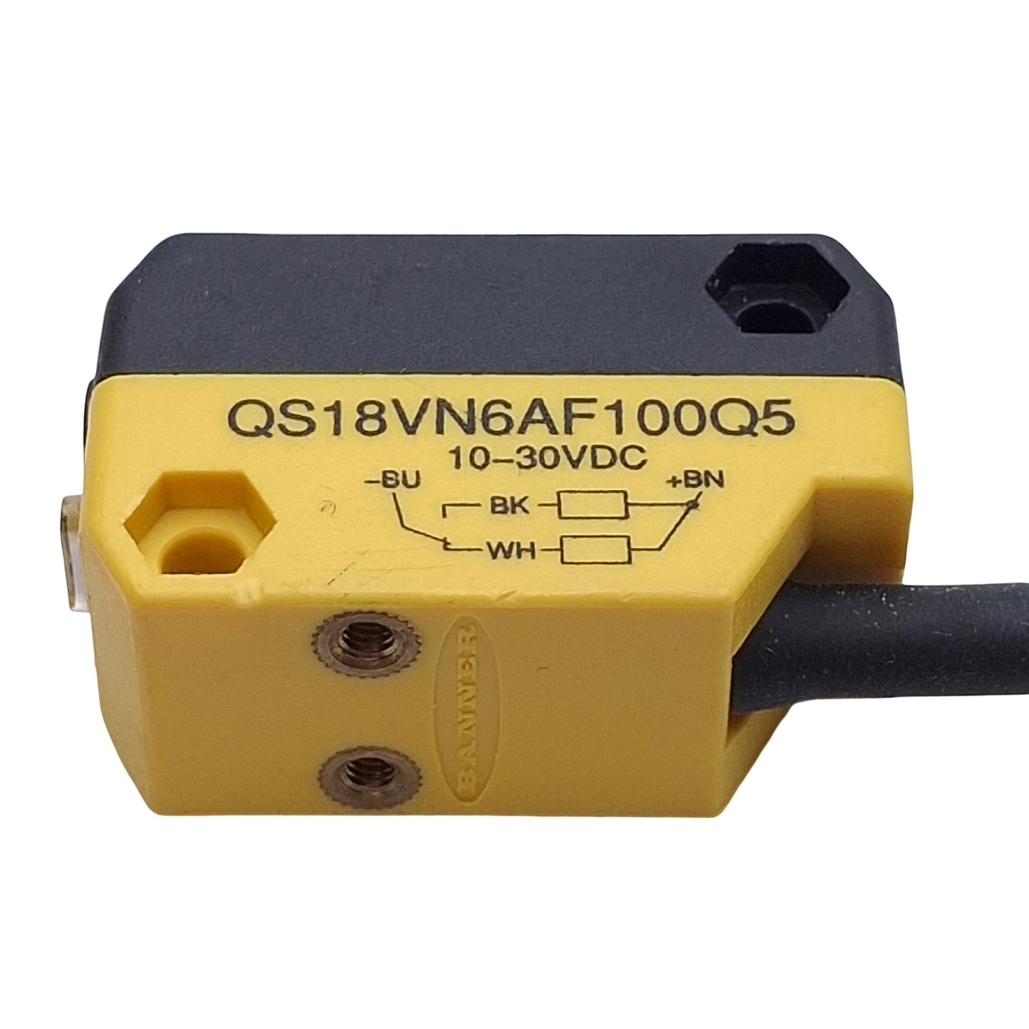 Used Banner QS18VN6AF100Q5 Photoelectric Sensor, NPN, 1-100mm Range, 30VDC, 4-Pin M12