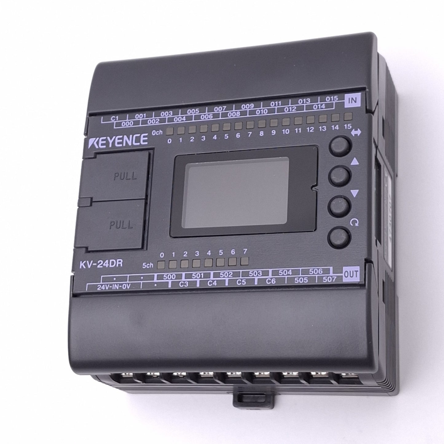 Used Keyence KV-24DR Visual KV PLC Base Unit, 16-Input 8-Output, 24VDC, DIN Rail